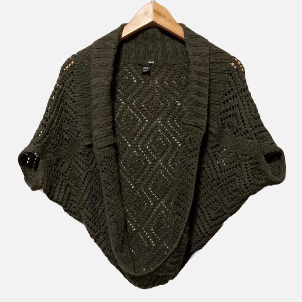 H&M Acrylic Open Knit/Crochet Shrug/Cardigan X-Small/Small